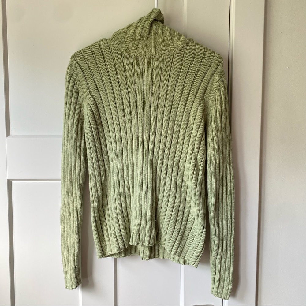 Cherokee Sage Ribbed Turtleneck Sweater